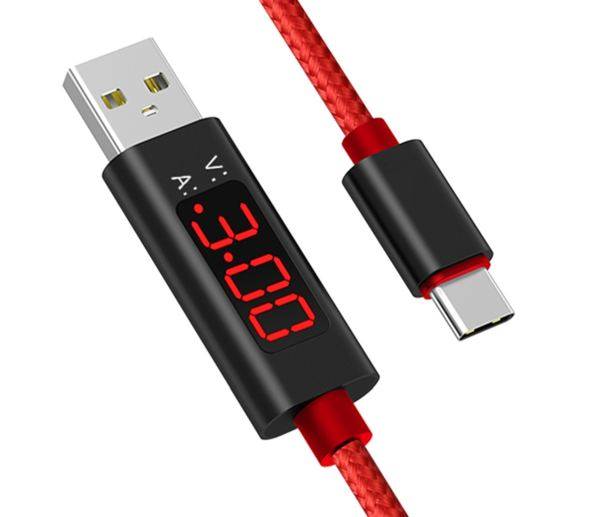 Kabel USB A   typ-C wt.  1m oplot + miernik