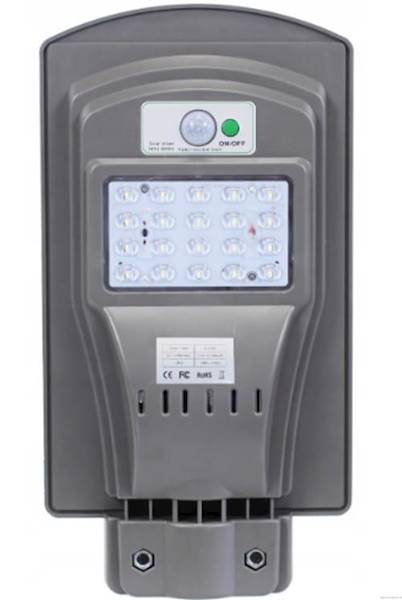 Lampa LED Solarna  20W latarnia z czujnikiem pilot