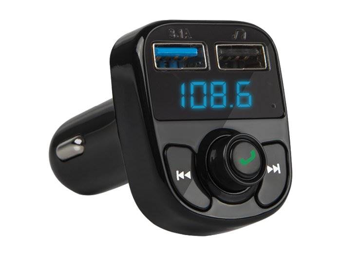 Transmiter FM Bluetooth USB SDmicro+ład 74-155
