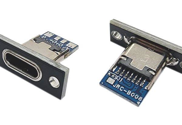 Gniazdo USB typ C z płytką do lutowania 7+7p+