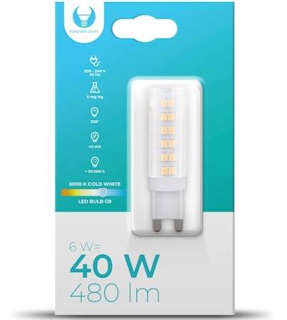 Żarówka LED 230V G9 7W zimna 16x48mm
