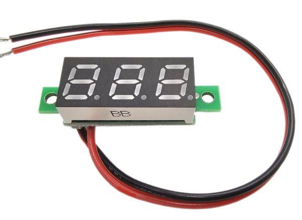 Miernik Voltomierz moduł 4,5-30V niebieski 23x10