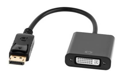 Redukcja DisplayPort  DP-wt. / DVI-gn. z przewodem