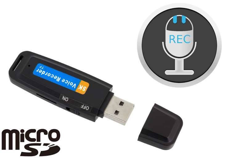 Dyktafon Cyfrowy Pendrive na karty microsd
