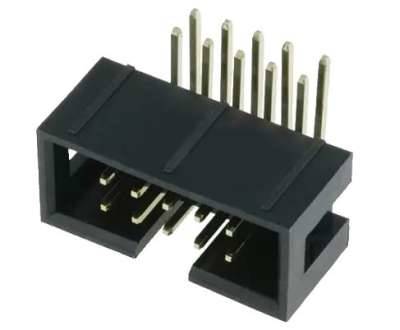 Gniazdo IDC 2x5 do druku kątowe z pinami 10p