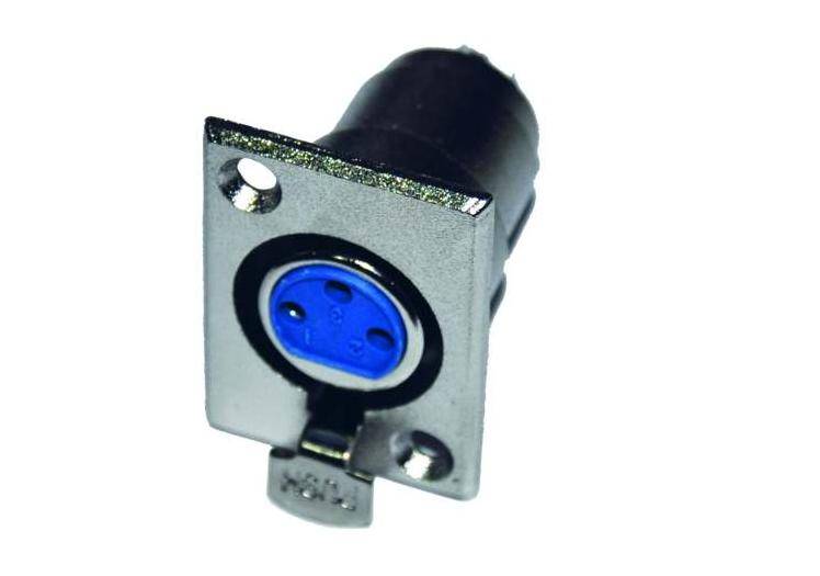 Gniazdo Mikrof. 3 pin mont.  żeńskie