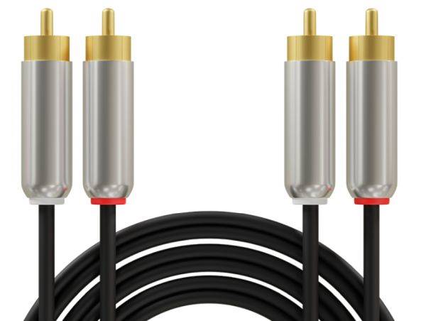 Kabel 2xRCA -2xRCA  2,5m wt. metal Premium