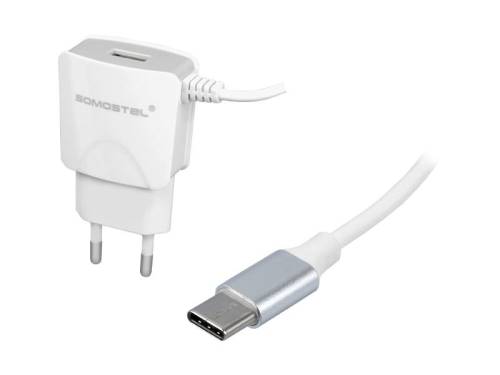 Ładowarka  USB sieciowa 2,1A + kabel USB typ C