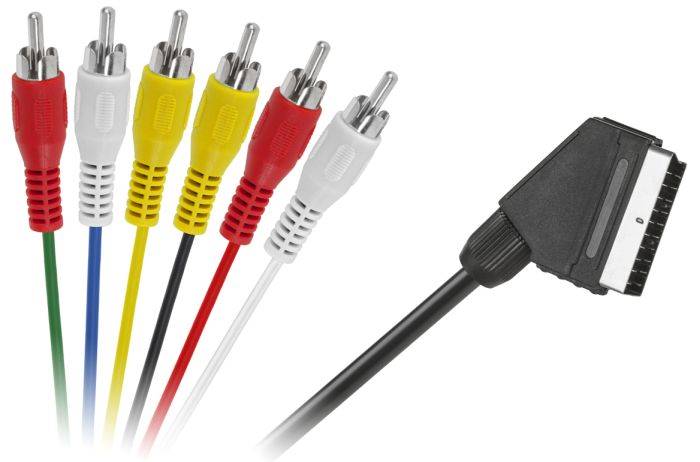 Kabel EURO 6xRCA 1,2m Stereo