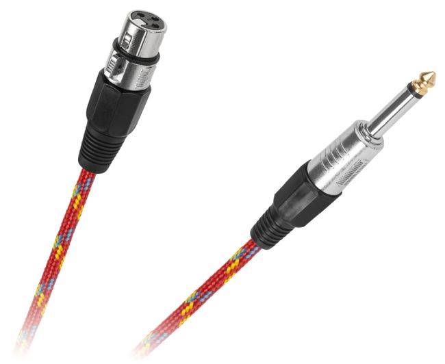 Kabel Mikrofonowy Canon gniazdo/ jack 6,3 mono 3m