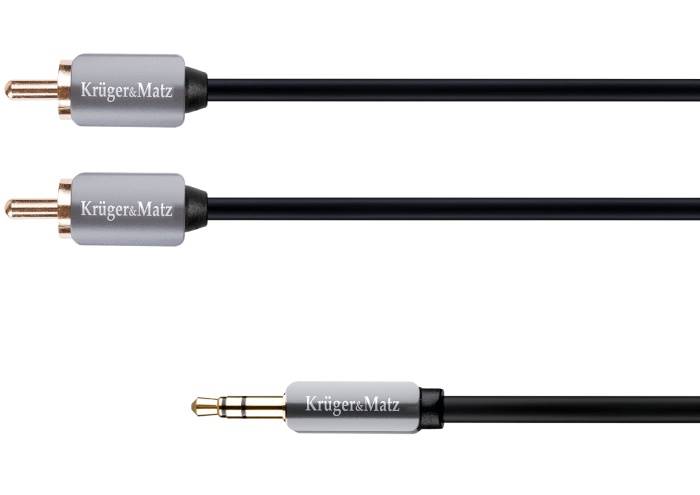 Kabel 2xRCA - JACK 3,5 1,0m Kruger&Matz