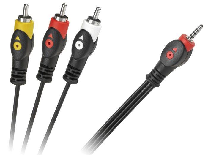 Kabel Jack 3,5 4p / 3xRCA 3m