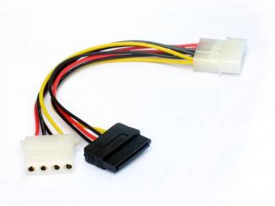 Kabel Zasil. Molex żeński -> to Serial ATA i Molex