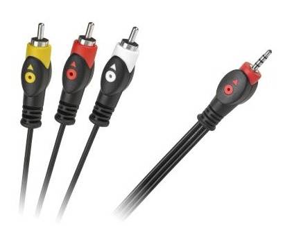 Kabel Jack 3,5 4p / 3xRCA 1,5m