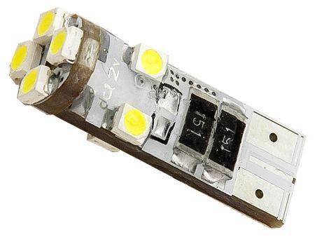 Żarówka LED  12V T-10  biała  8-led Canbus