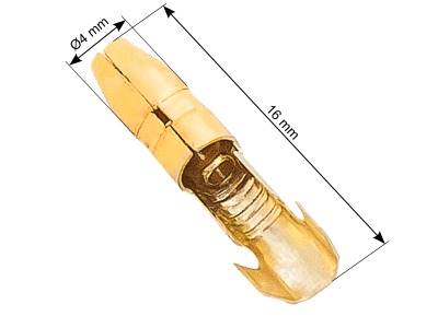 Konektor Cylindryczny okr.  męski 4mm (3,8mm)
