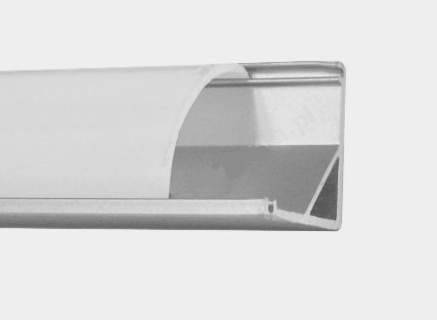 Listwa Profil LED Aluminium z kloszem 1m narożna