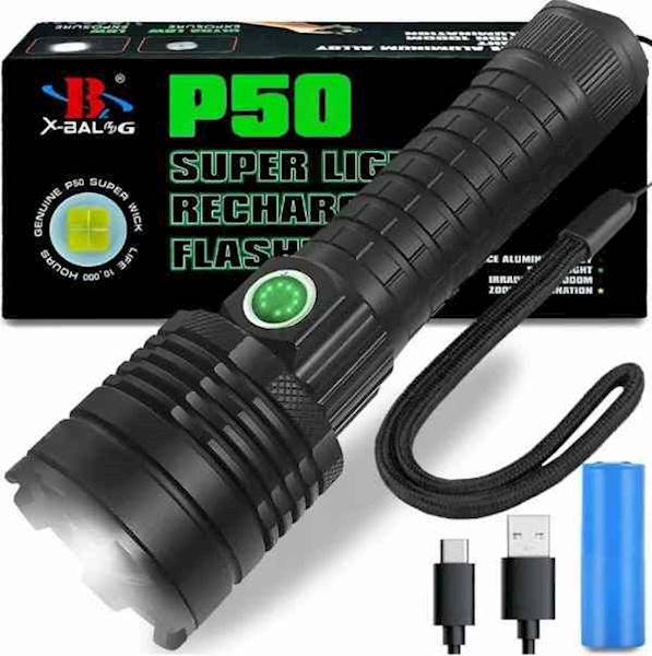 Latarka LED CREE P50 z aku. usb c