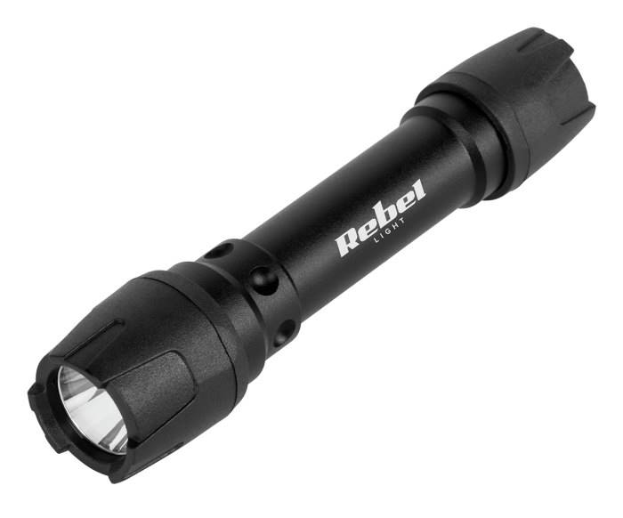 Latarka  LED 3W Rebel pancerna na bat.