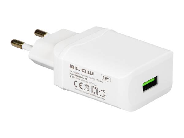Ładowarka  USB sieciowa 3,0A QC3.0 18W