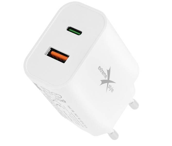Ładowarka  USB sieciowa 20W 3A QC USB+C eXtreme