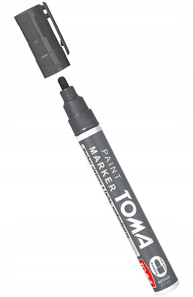Marker Olejny 2,5mm Srebrny Toma