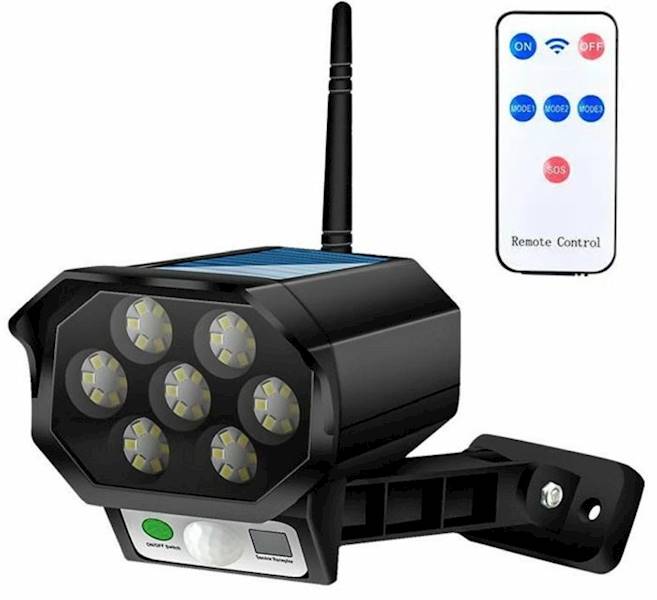 Lampa LED Solarna z czujnikiem ruchu Atrapa kamery