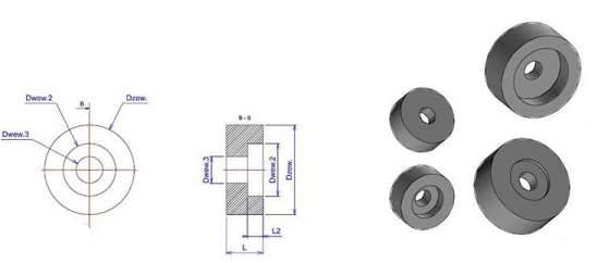 Nóżka plastikowa 19x5mm 1szt