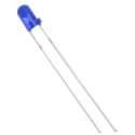 Dioda LED  3mm niebieska matowa