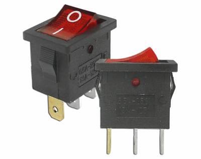 Przełącznik klawisz. podśw. 230V prostok. 3p