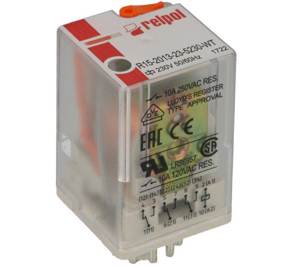 Przekaźnik 230V 10A R15-2012-23-5230-WT Relpol