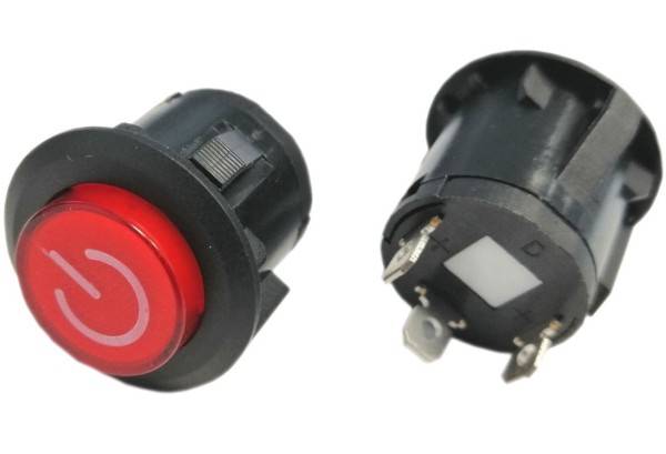 Przełącznik klawisz. 0/1 3p okr. z podś 12V