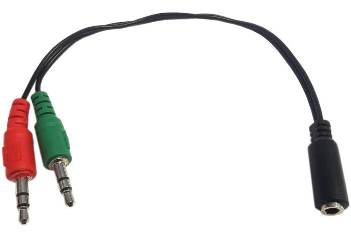 Redukcja Jack gn-3,5 4p / 2xwt-3,5 z przew. GŁ/MIC