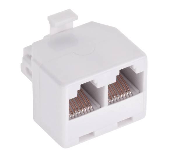 Redukcja 8p8c  wtyk + 2x gn. RJ45 R8-