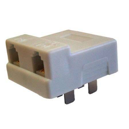 Redukcja Telef. wtyk PL + 2-gniazda modularne