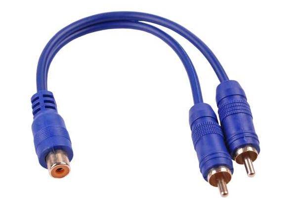 Rozgałęźnik RCA-gn / 2xRCA-wt z przewodem