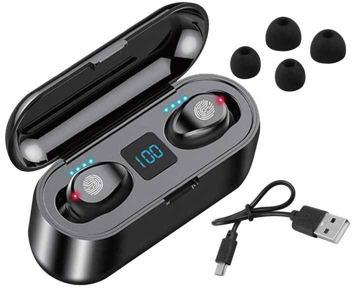 Słuchawki BT douszne bezprzew AS33 z powerbank