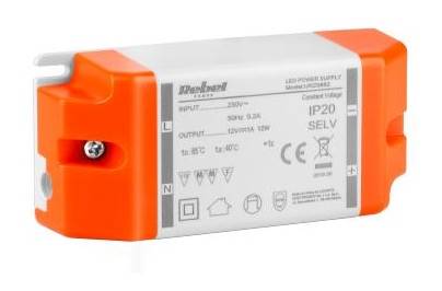 Zasilacz 12V 1,0A 12W IP20 instalacyjny plastik