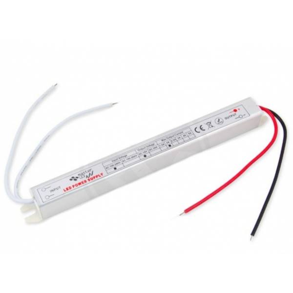 Zasilacz 12V  2,0A 24W IP20 metalowy Ultra Slim