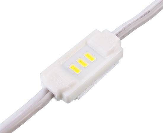 Diody LED moduł 0,30W 12V 3-LED biała ciepła 3014