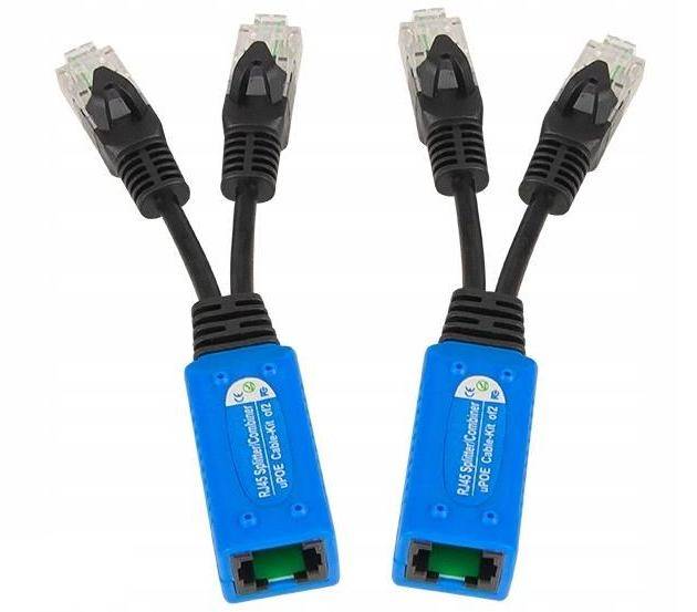 Rozdzielacz RJ45 do kamer IP POE  kpl