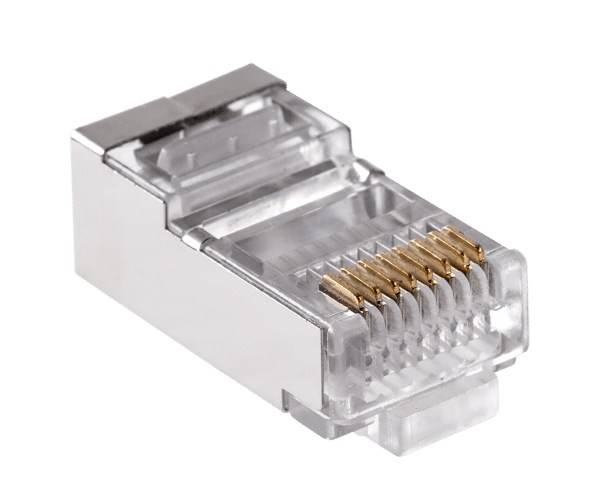 Wtyk  8P8C  RJ45 Cat. 6e ekran przelotowy
