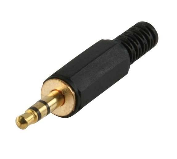 Wtyk Jack 3,5mm stereo  plast. złoc