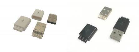 Wtyk USB A płaski na przewód z osłoną 3p