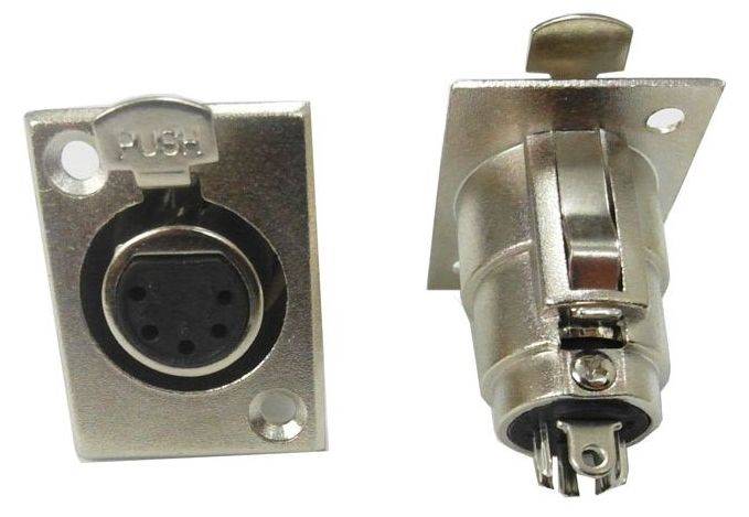 Gniazdo Mikrof. 5 pin mont.  żeńskie 5p