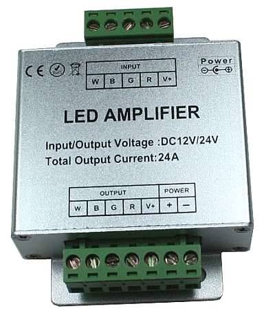 Wzmacniacz RGB + W do taśm LED 4-kan. 4x6A 