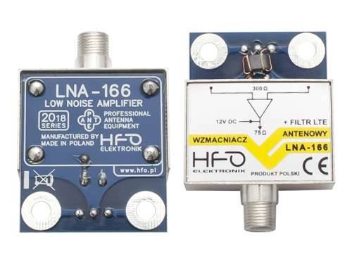 Wzmacniacz Ant. "F" 20dB LNA-166 + filtr LTE