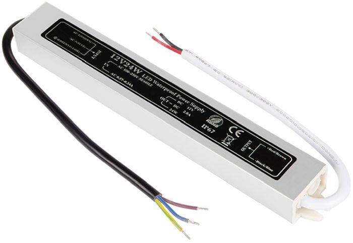 Zasilacz 12V  2,0A 24W IP67 instalacyjny hermet.