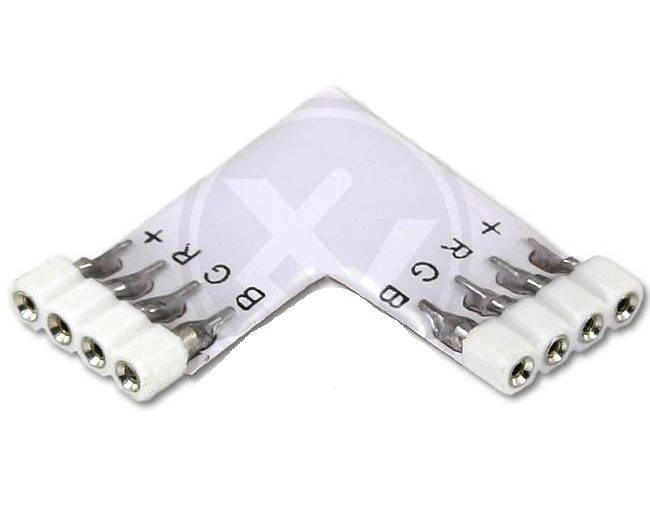 Złącze taśmy LED typu "L" 10mm 4p kątowa RGB