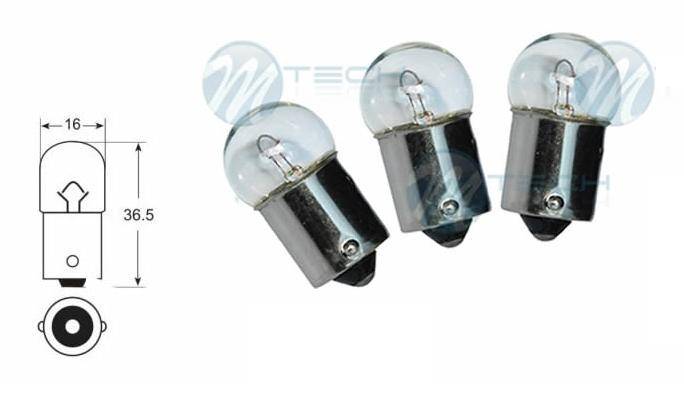 Żarówka  12V sam. BA15  5W  mała metal